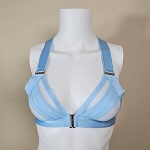 Honey Birdette Linda C Light Blue Strappy Bralette Lingerie Size XS